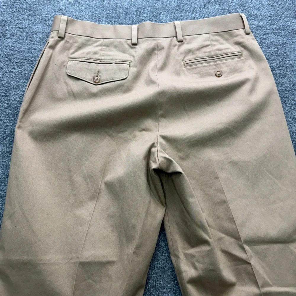 L.L. Bean Chino Pants Mens 36 Tan 30 Inseam Cotton Twill Workwear Classic Fit